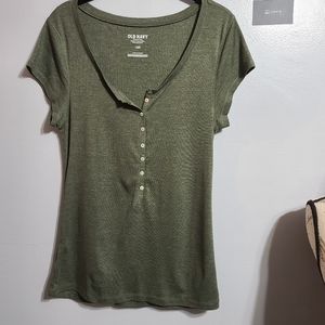 NWOT Old Navy Green Short Sleeve T Shirt Size L